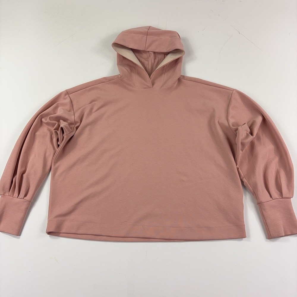 Scotch & Soda Hoodie Womens Large Pink Pullover Sun Ray Balloon Sleeve Relaxed